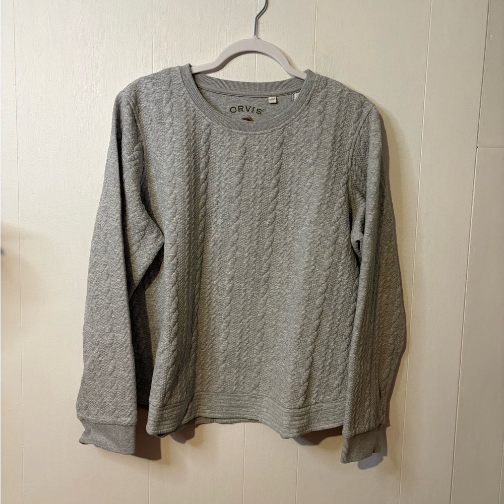 Orvis Light Gray Crewneck Sweater